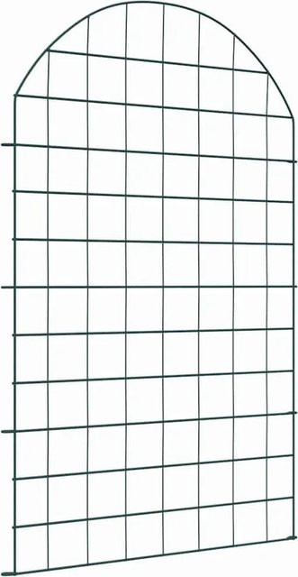 vidaXL Teichzaun Set aus Stahl in Grün, 8 Stück, B: 50 cm, H: 80 cm - Bild 1