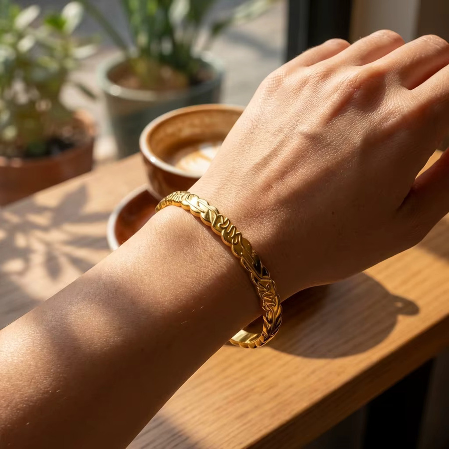 JP One Armband Edelstahl, Goldfarben, Damen, 60 mm - Bild 2