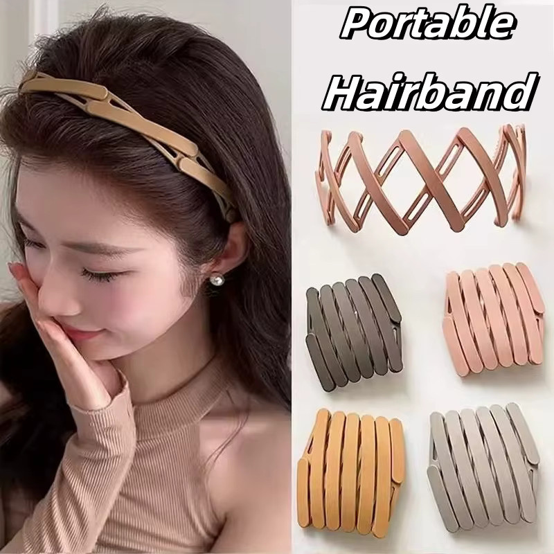 ZYFHTT Haarband für Damen, Einfarbig, Faltbar, Rutschfest - Bild 2
