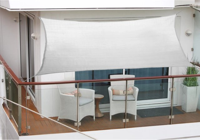 Floracord Balkonsonnensegel aus Polyester in Silbergrau, Breite: 270 cm, Tiefe: 140 cm - Bild 1