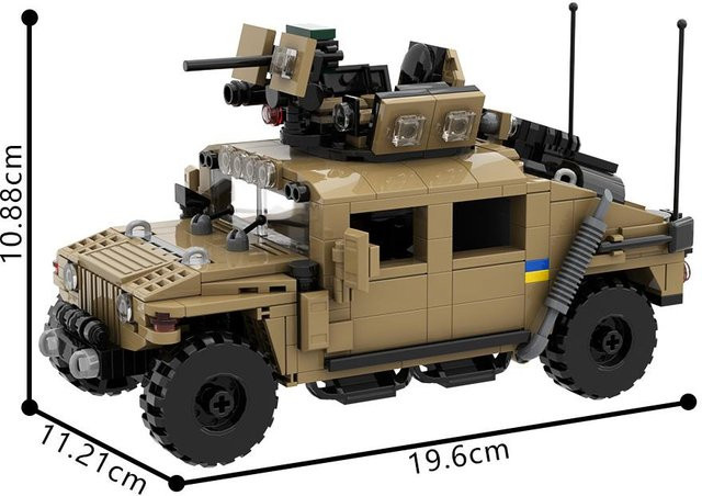Gobricks Hummvee MOC Auto Baustein Spielzeug ab 14 Jahren - Bild 1