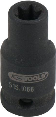 KS Tools 1/4" TX-E Kraft-Stecknuss E6 kurz aus Chrom-Molybdänstahl in Schwarz - Bild 1