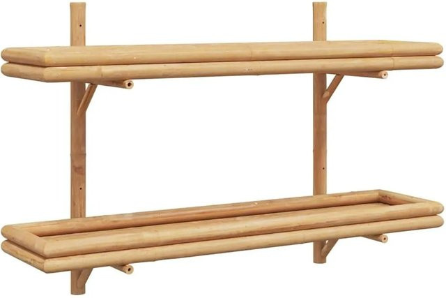 vidaXL Wandregal aus Bambus in Braun, B/T/H: 100 x 26 x 60 cm - Bild 1