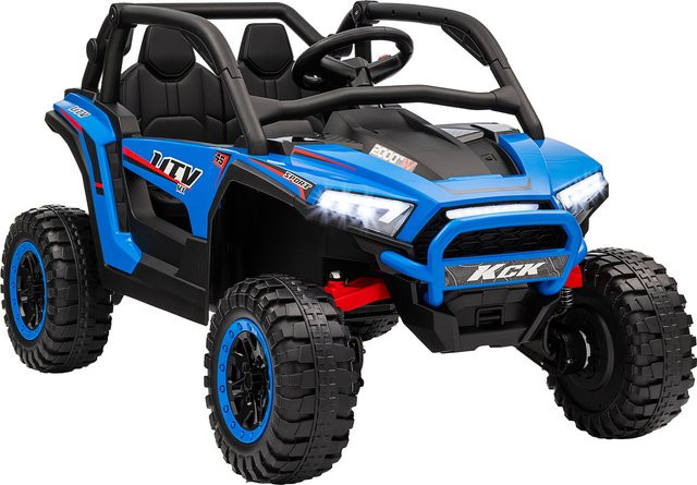 AIYAPLAY Kinder-Elektroauto Geländewagen mit Licht und Sound Blau - Bild 1