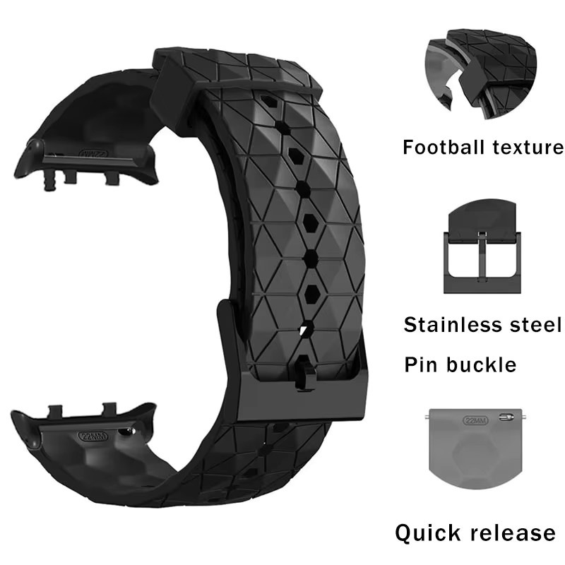 Uhrenarmband Silikon, Schwarz, Huawei Uhr D2, Unisex - Bild 2