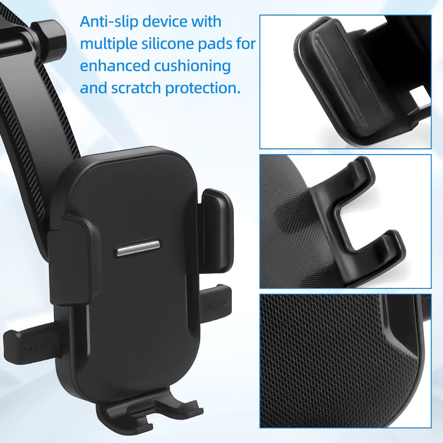 Universeller 360 Grad Autotelefonhalter für Armaturenbrett und Windschutzscheibe in Schwarz, kompatibel mit iPhone 17 16 15 14 13 12 Pro Max - Bild 4