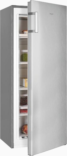 Exquisit GS230-H-010E Gefrierschrank in Silver, Standgerät mit Inoxlook, B/T/H: 55 x 55 x 188 cm - Bild 1
