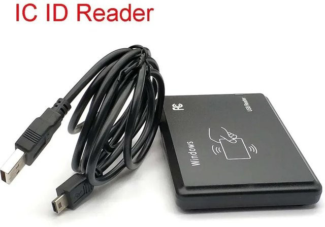 JM-YuLong Dual-Frequenz RFID-Lesegerät USB für 125KHz und 13.56MHz ID IC Smartcard in Schwarz - Bild 1