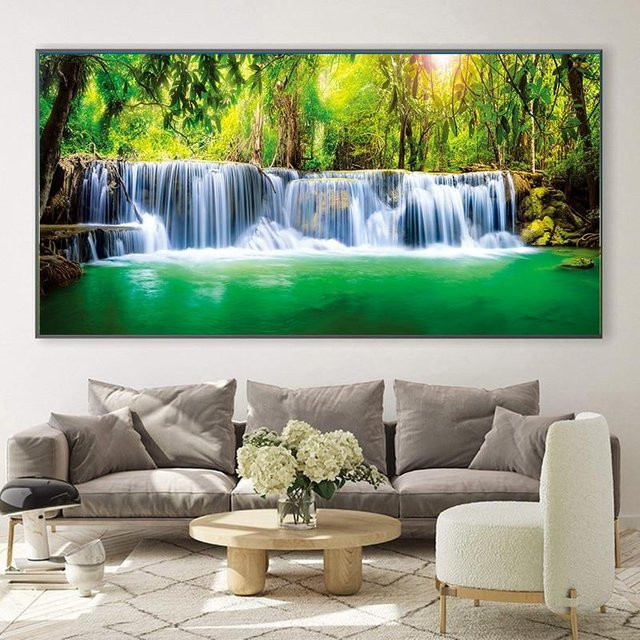 Lisa Gallery Leinwandgemälde Baum des Lebens von Gustav Klimt in Weiß und Orange, B/H: 60 x 30 cm - Bild 1
