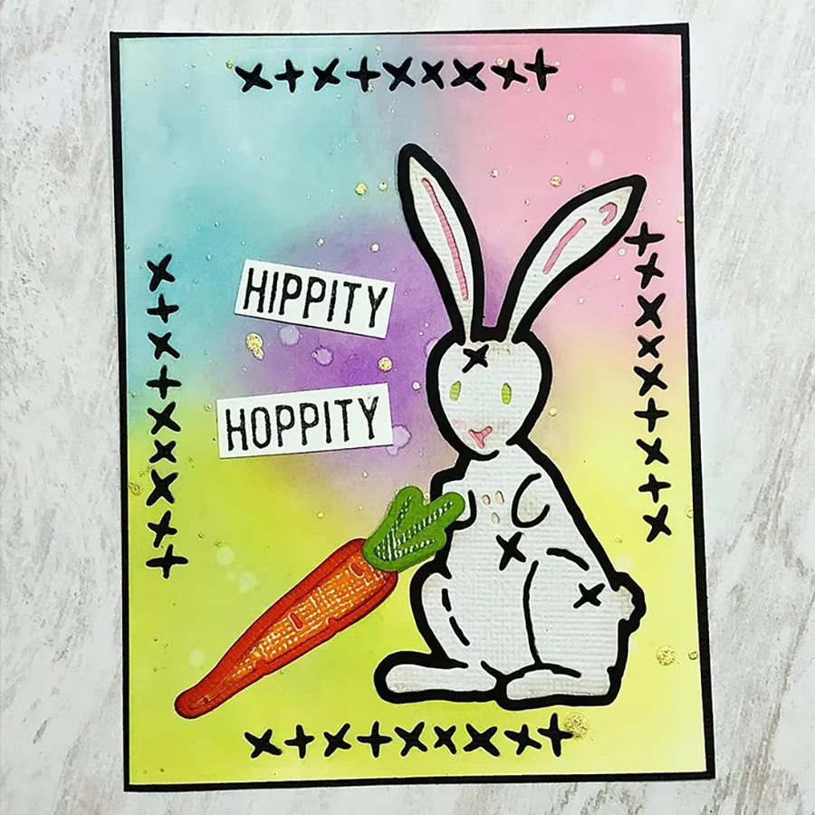Eater Bunny Stitch Tall Tree Hats Mountain Top Seasonal Floral Heart Metall-Stanzformen für DIY Scrapbooking und Basteln in Multicolour - Bild 3