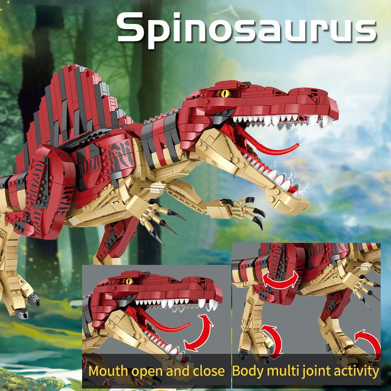 Yiran toy Jurassic Spinosaurus Tyrannosaurus Rex Velociraptor Bausteine Set - Bild 1