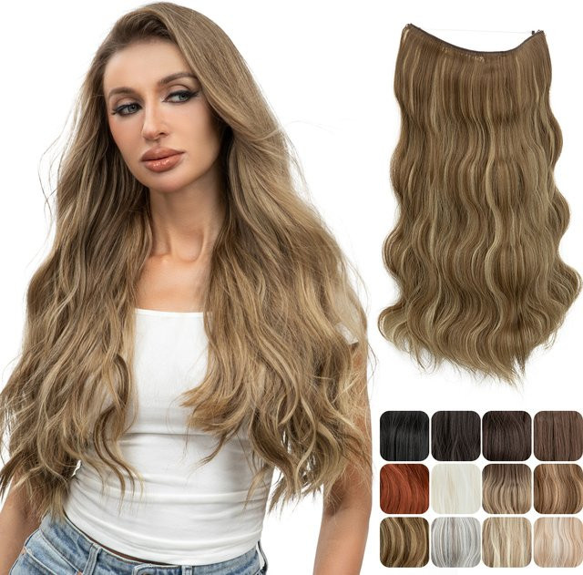 SARLA Clip-in-Haarverlängerungen Synthetische Welle, Blond, Damen - Bild 1