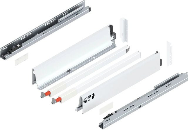 Blum C-Reling Tandembox antaro Vollauszug Seidenweiß 1 Paar mit Soft-Close und 30 kg Tragkraft, Tiefe: 450 mm - Bild 1