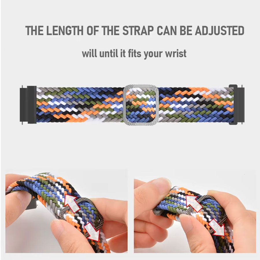 Uhrenarmband Nylon, geflochten, 22 mm, Unisex - Bild 4
