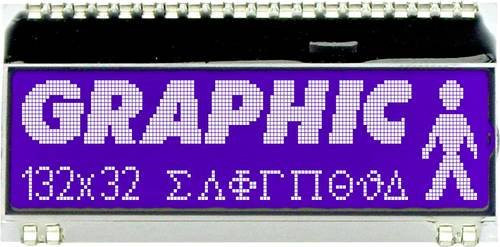 DISPLAY VISIONS LCD-Display mit SPI-Schnittstelle in Blau und Lila, B x H x T: 55 x 31 x 2 mm - Bild 1