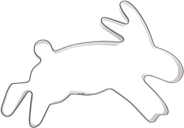 Rico Design Keksausstecher Wonderland Hase aus Edelstahl, Silber, Breite: 12,3 cm, Höhe: 7,9 cm - Bild 1