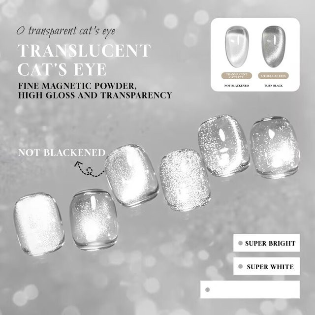 MIANEL Cat Eye Gel Nagellack, Farblos, Unisex - Bild 1