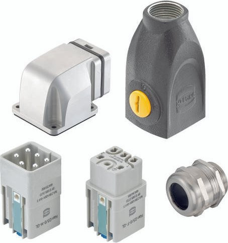 HARTING Steckverbinder-Set 5 + PE, Grau - Bild 1