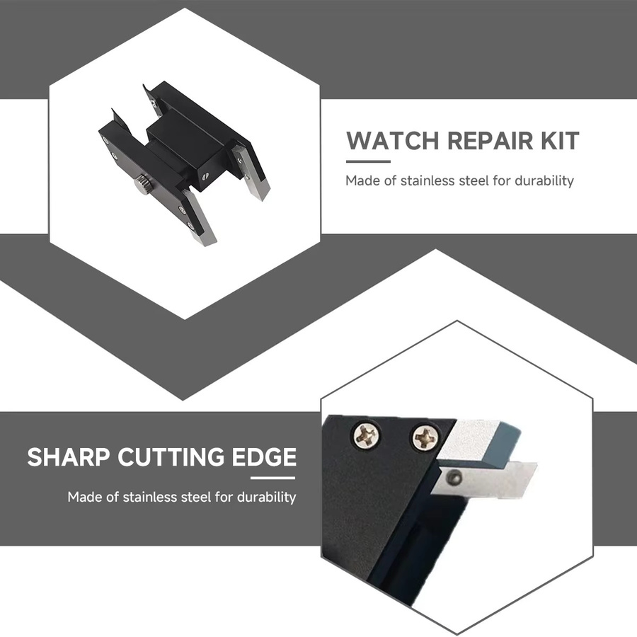 FancyWrist Uhren Reparatur Werkzeug, Federstegzange, Edelstahl, Schwarz - Bild 3