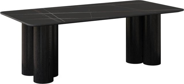Bessagi Home Esstisch Kiano aus Holz und Keramik in Schwarz, B/T/H: 220 x 105 x 76 cm - Bild 1