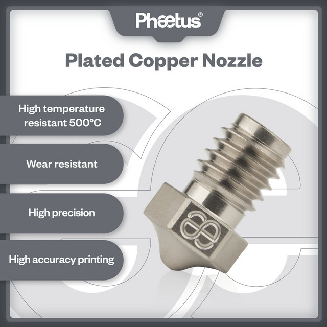 Phaetus vergoldete Kupfer E3D V6 Düse für 1,75 mm Filament FDM 3D-Drucker - Bild 1