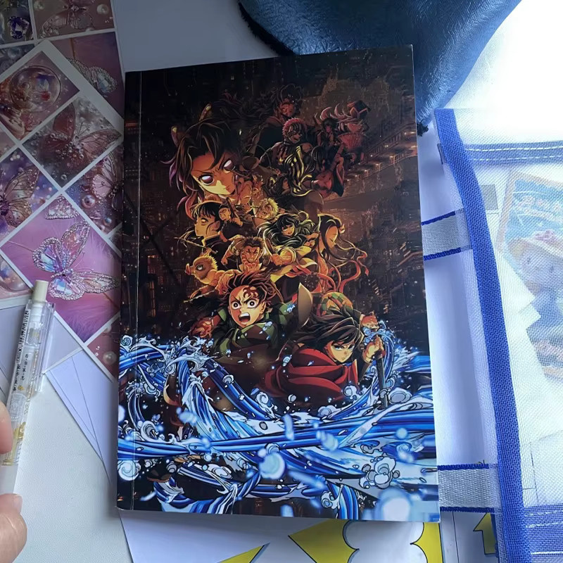 Demon Slayer Anime Notizbuch von Bandai mit vollfarbigen Innenseiten, Softcover, A5, liniertes Papier, Multicolor - Bild 3
