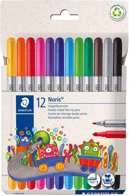 Staedtler Noris Doppelfasermaler 12er-Set Multicolor - Bild 1