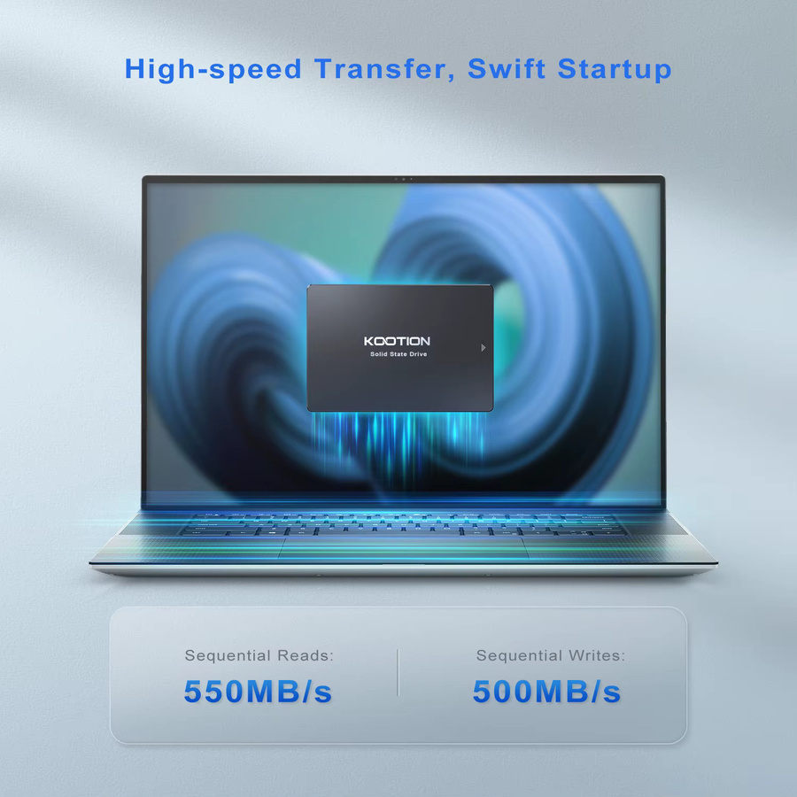 KOOTION SATA 3.0 SSD 2,5 Zoll Interne Solid-State-Disk für Desktop-PC und PS4 in Schwarz - Bild 2