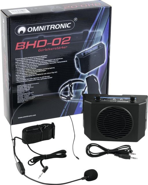 Omnitronic Gürtelverstärker BHD-02 in Schwarz - Bild 1