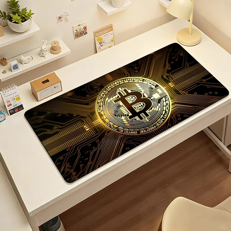 B-BitcoinS XXL Mauspad aus Gummi, rutschfeste Schreibtischunterlage für Gaming und Büro - Bild 6
