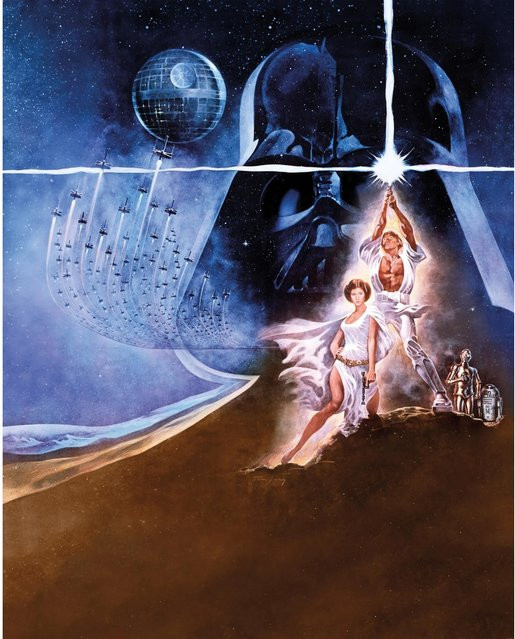 Komar Fototapete Vlies Star Wars Poster Classic2 Multicolor B: 250 cm, H: 200 cm - Bild 1