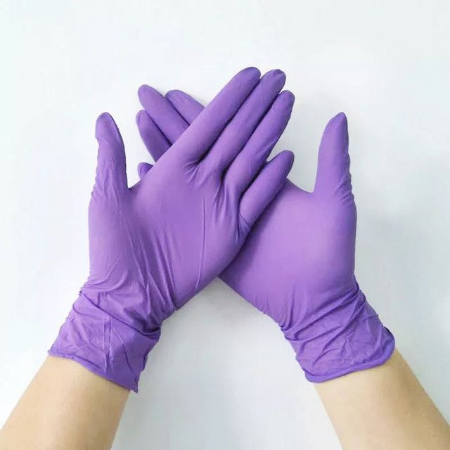 INMAICH Einweg-Nitrilhandschuhe lila, puderfrei und wasserdicht, 20/50 Stück - Bild 1