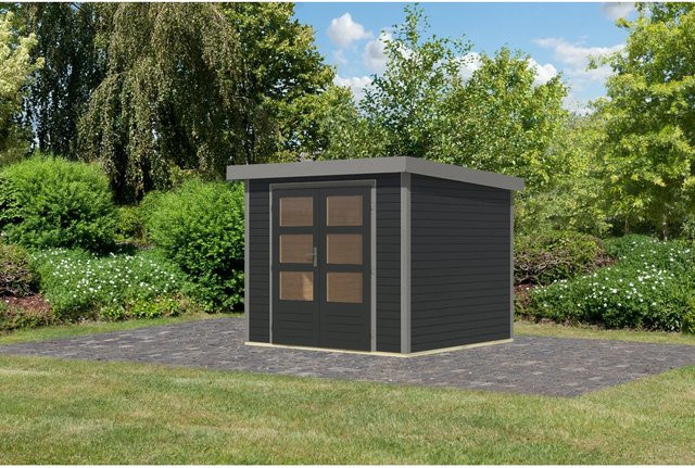 Karibu Gartenhaus Diego 3 C in Anthrazit/Grau mit B: 209 cm, T: 238 cm, H: 213 cm - Bild 1