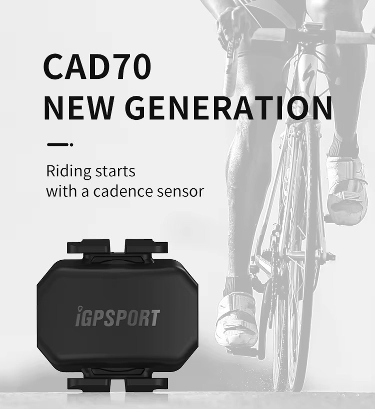 IGPSPORT Smart Sensor Kit mit Cadence CAD70, Speed SPD70 und Herzfrequenzmessern HR50 Brustgurt sowie HR70 Armband in Schwarz für Fahrradcomputer, Radfahren und Laufen - Bild 2