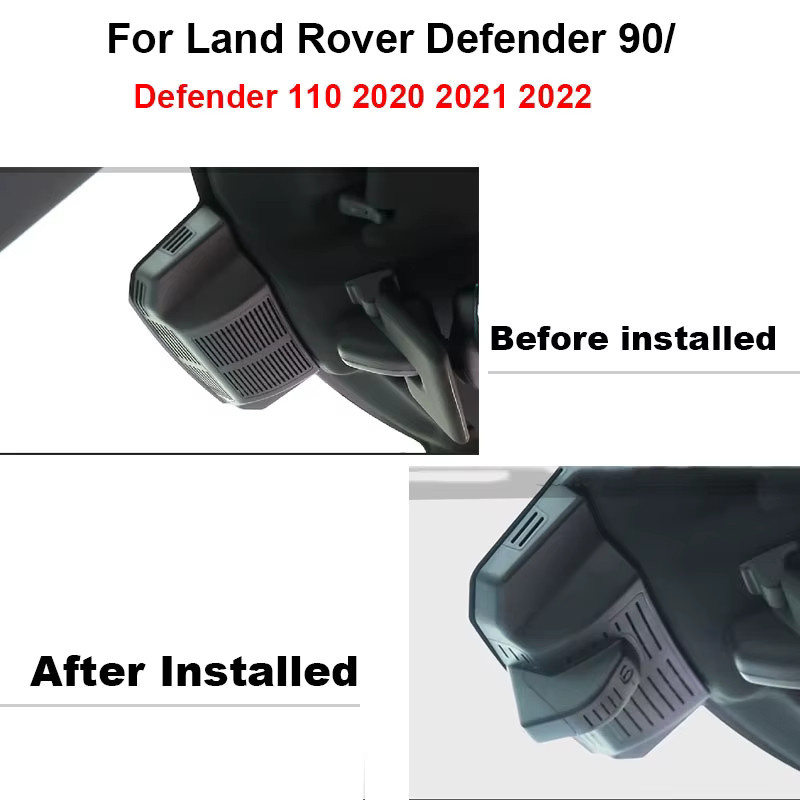 Sindarui 4K Dash Cam mit Wi-Fi für Land Rover Defender 90 110 130 (L663) 2020-2023, Vorne und Hinten, Plug and Play Auto DVR, Schwarz - Bild 3