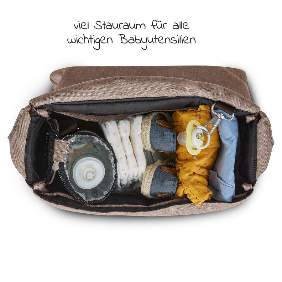 ABC Design Wickeltasche Urban Pure Edition Grain in Beige und Braun mit Wickelunterlage und Trageriemen - Bild 2