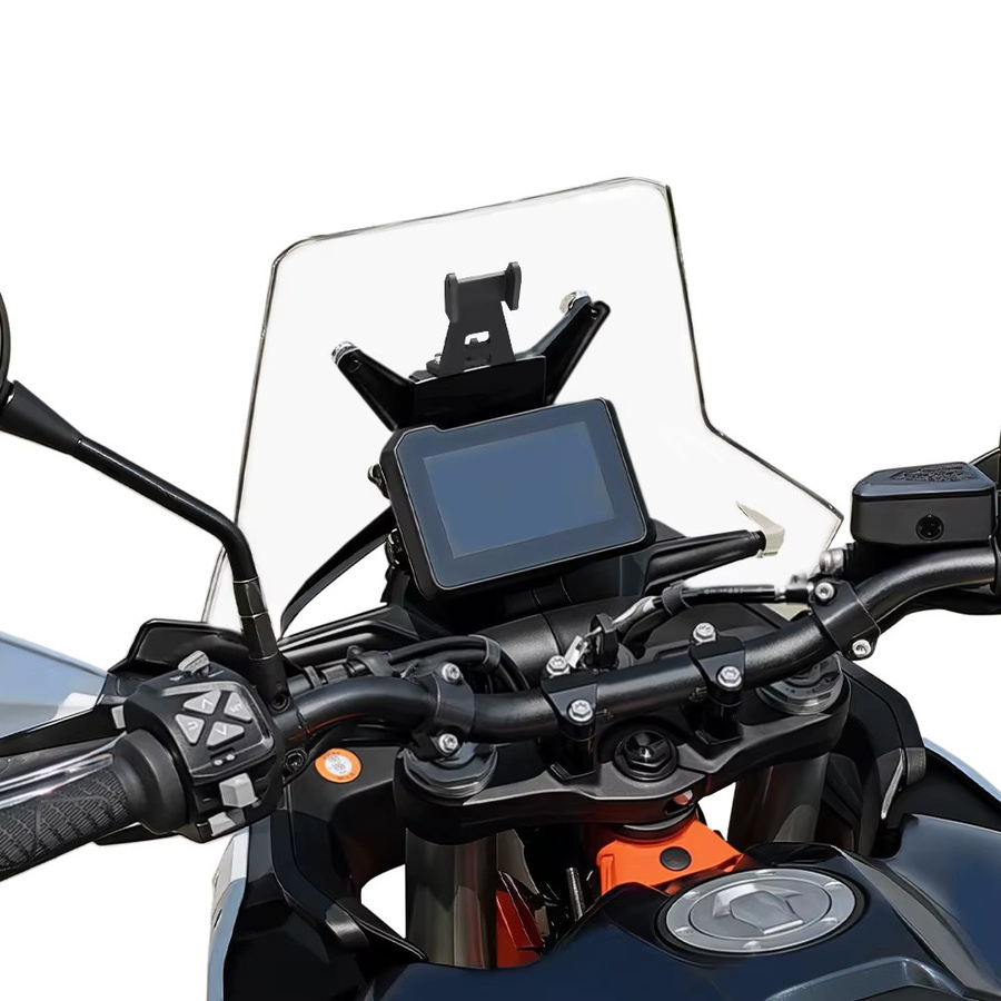 XITOMER Motorrad-Navigationshalterung für KTM 890 Adventure S/R/Rally 2023-2026, 890 SMT, 390 und 790 ADV GPS- und Telefonhalterung in Schwarz - Bild 4