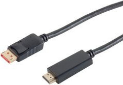 shiverpeaks BASIC-S DisplayPort auf HDMI 1.4 Kabel in Schwarz, Länge: 10,0 m, unterstützt bis 4K2K - Bild 1