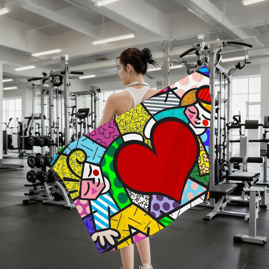 Britto Kunsthandtuch schnelltrocknend für Strand, Schwimmbad, Camping, Yoga und Fitnessstudio, Breite: 30 cm, Höhe: 60 cm - Bild 5