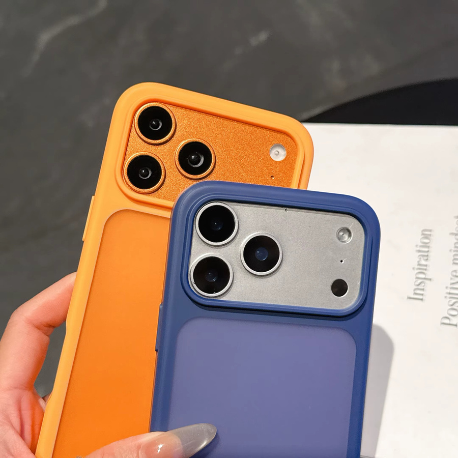 Stoßfeste matte Handyhülle für Apple iPhone 17 Pro Max, 16 Plus, 15, 14, 13, 12, 17 Pro in Transparent oder Orange - Bild 2
