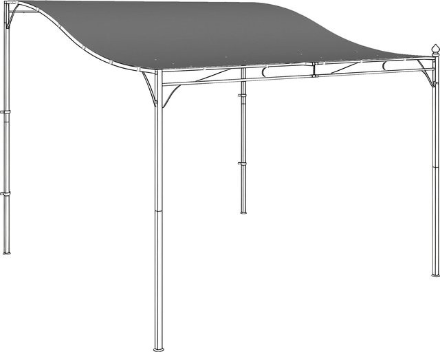 Outsunny Ersatzdach für Pergola und Pavillon, Sonnensegel für Terrassenüberdachung, Dunkelgrau, B/T: 298 x 293 cm - Bild 1