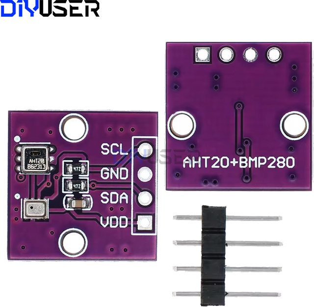 DIYUSER AHT20+BMP280 2-in-1-Luftdruckmodul in Lila für Temperatur und Luftfeuchtigkeit mit hochpräzisem digitalem Temperatur- und Luftdrucksensor - Bild 1