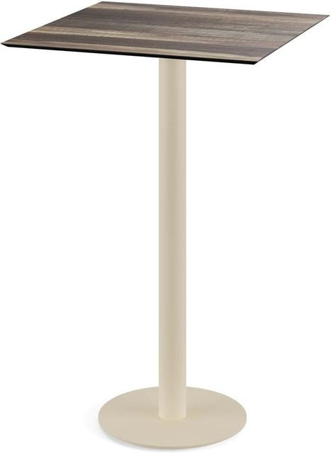 Feros Urban Stehtisch mit HPL Platte in Sand und Hellbraun, B/T/H: 70 x 70 x 109,2 cm - Bild 1