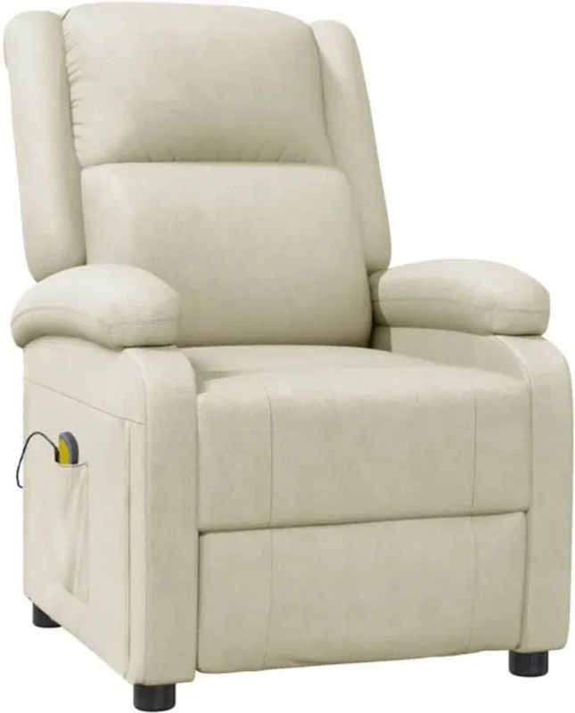 vidaxl Relaxsessel Massagesessel aus Kunstleder in Beige, Modern - Bild 1