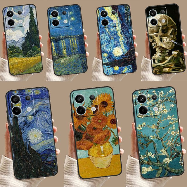 Handgefertigte Van Gogh Kunst Ölgemälde Schutzhülle für Xiaomi Redmi Note Serie in Multicolour - Bild 1