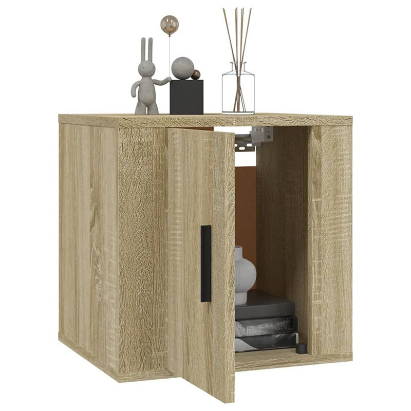Vidaxl TV-Schrank Set aus 2 Stück in Sonoma-Eiche, moderne hängende Fernsehschränke aus Holzwerkstoff, B/T/H: 40 x 34,5 x 40 cm - Bild 2