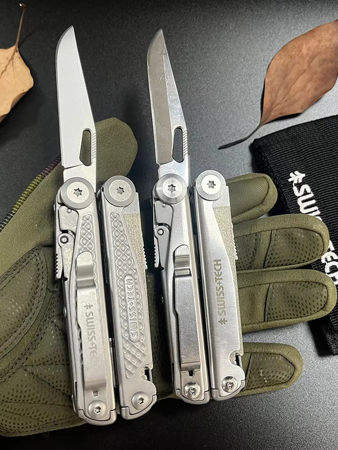 SWISS TECH 18-in-1 Multitool-Zange in Silber mit Schere und Sägeblatt als tragbares EDC Kombinationswerkzeug - Bild 7