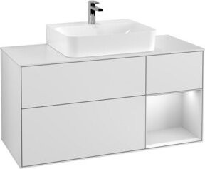 V&B Waschtischunterschrank Finion in Weiß lackiert, Breite: 120 cm, Tiefe: 50,1 cm, Höhe: 50,1 cm - Bild 1