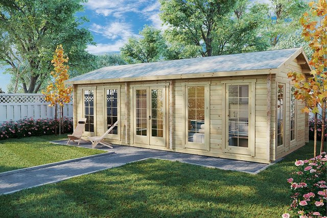Luxuriöses Blockhaus Schweden mit einem Schlafzimmer B/T: 8 x 4 m - Bild 1