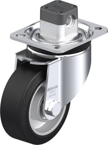 Blickle Lenkrolle LK-ALEV 100K-1-CS11 mit Feststeller, Rad-Durchmesser: 100 mm, Tragfähigkeit: 200 kg, Farbe: Silber/Schwarz - Bild 1